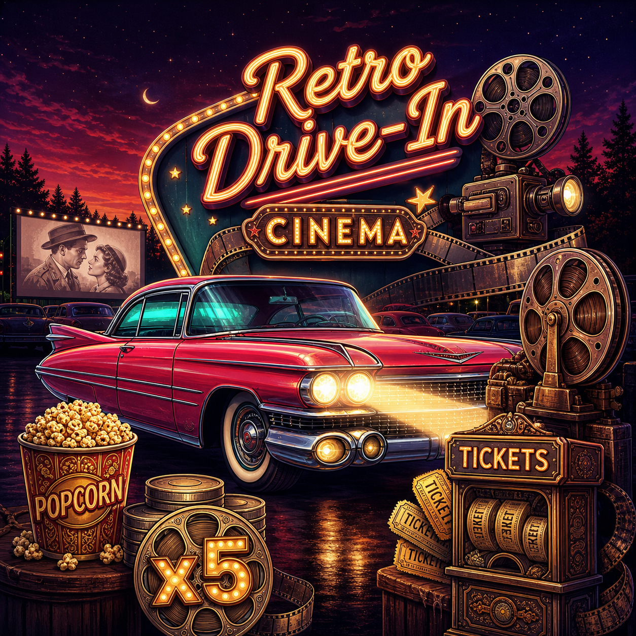 Retro Drive-In Cinema